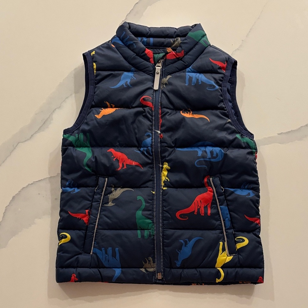 Hanna Andersson Blue Dinosaur Vest